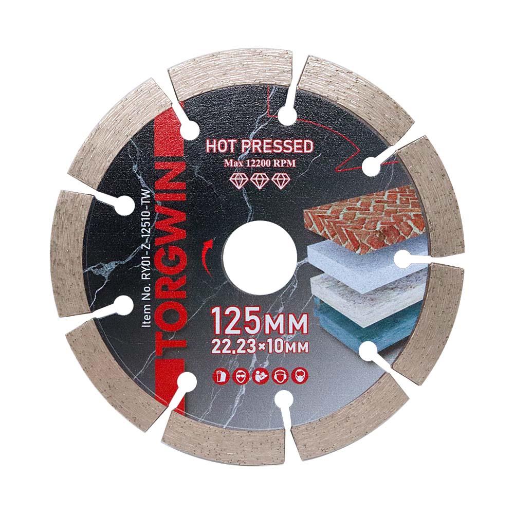 Vroče stisnjeno segmentirano diamantno žago rezilo za rezanje betona